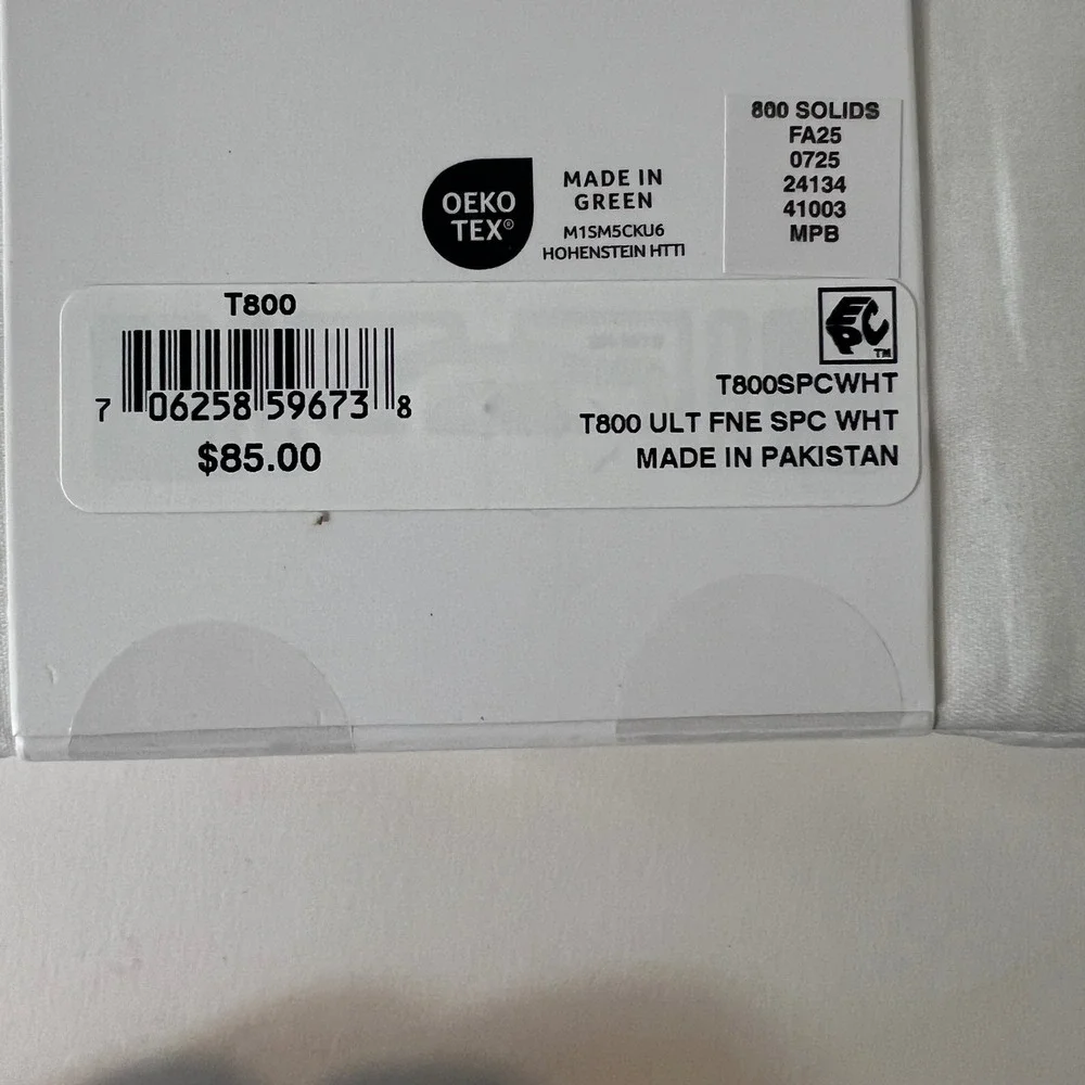 Charter‎ Club Sleep Luxe Collection 2 Standard Pillowcases Cotton 800 TC NIP#1